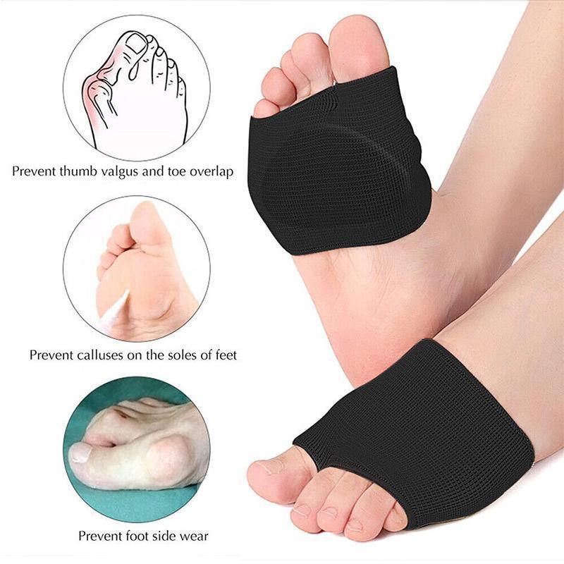 2x Gel Metatarsal Pads Sleeve Ball Of Foot Cushions Metatarsalgia Sore Forefoot - 1 pair Skin (L)
