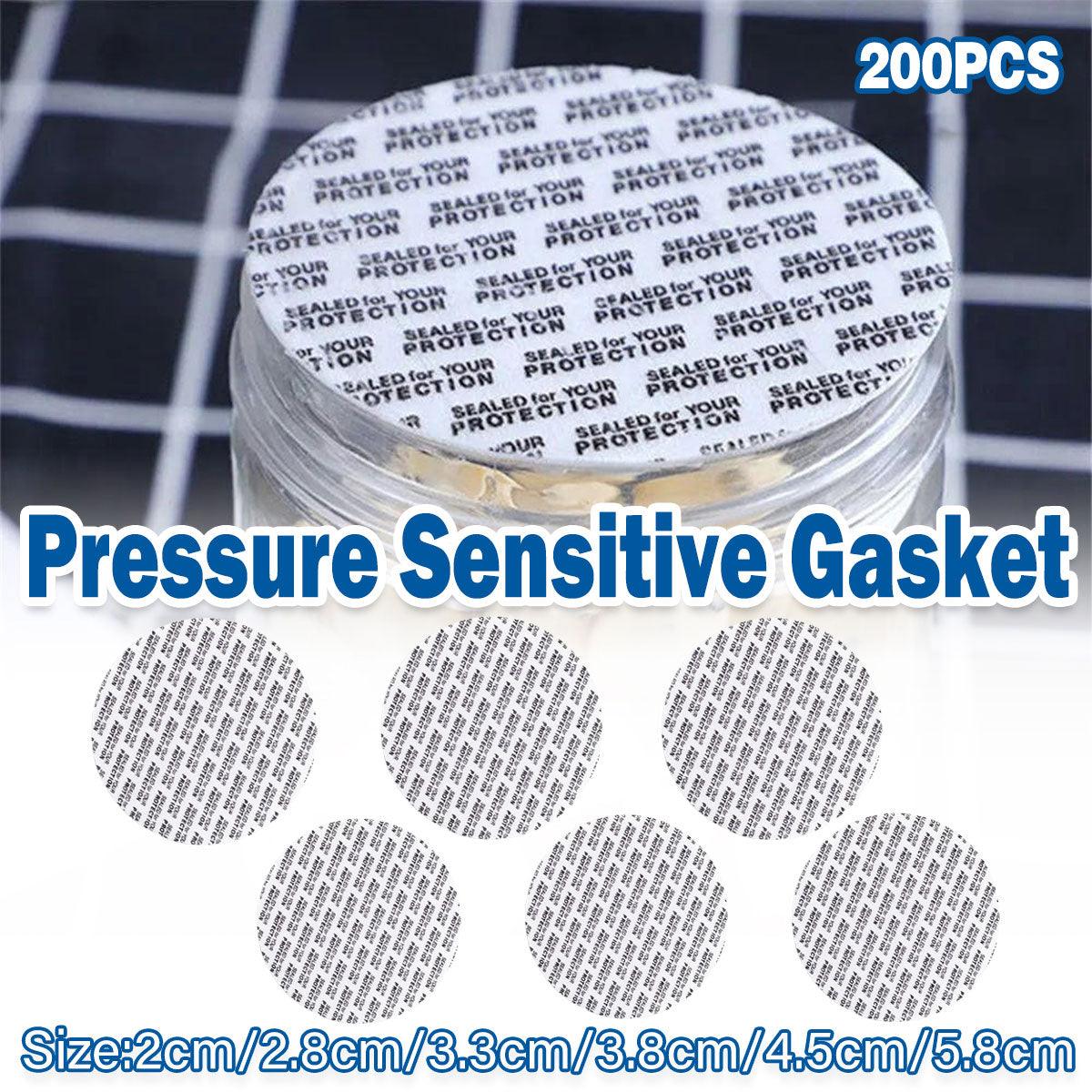 200pcs Pressure Sensitive Gasket Self Adhesive Bottle Cap Sealing Liner for Jars - 2cm