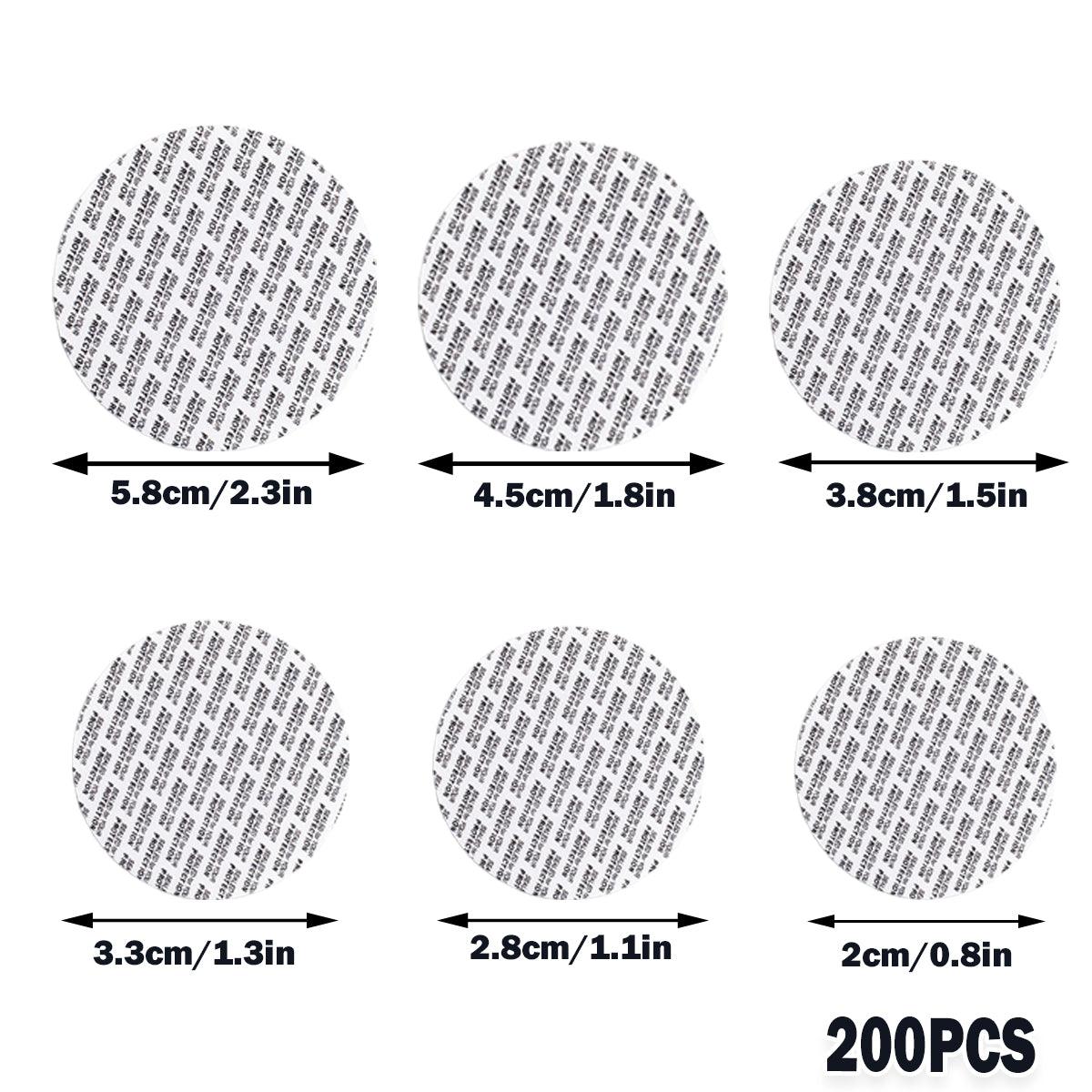 200pcs Pressure Sensitive Gasket Self Adhesive Bottle Cap Sealing Liner for Jars - 2cm