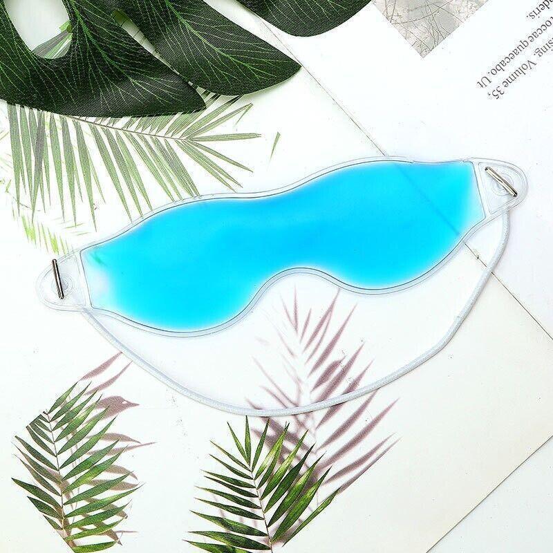 Blue Relaxing Gel Eye Mask Cold Pack Warm Hot Heat Ice Cool Pad Puffiness Headache - 1PC
