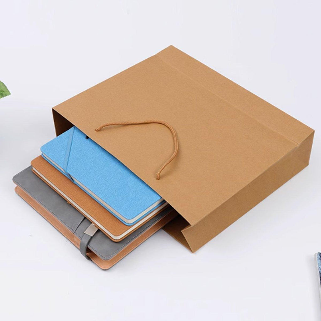 25pcs Paper Gift Bags Handbag Kraft Paper BagsParty Favors Wedding Packaging - 17x24x10cm
