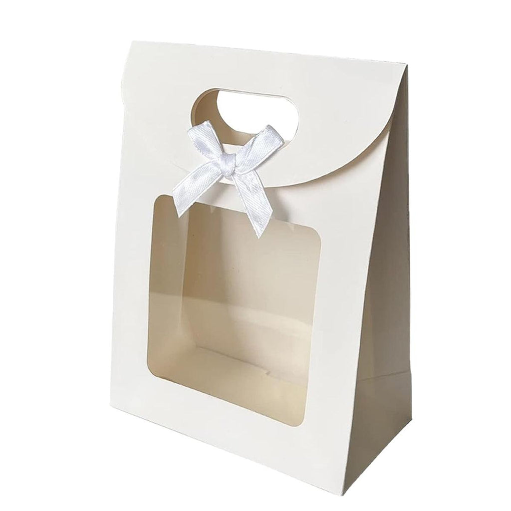 24PCS Bow Flap Tote Bag Reusable Shopping Carry Bag Gift Party Packaging Bag - 16x12x6cm