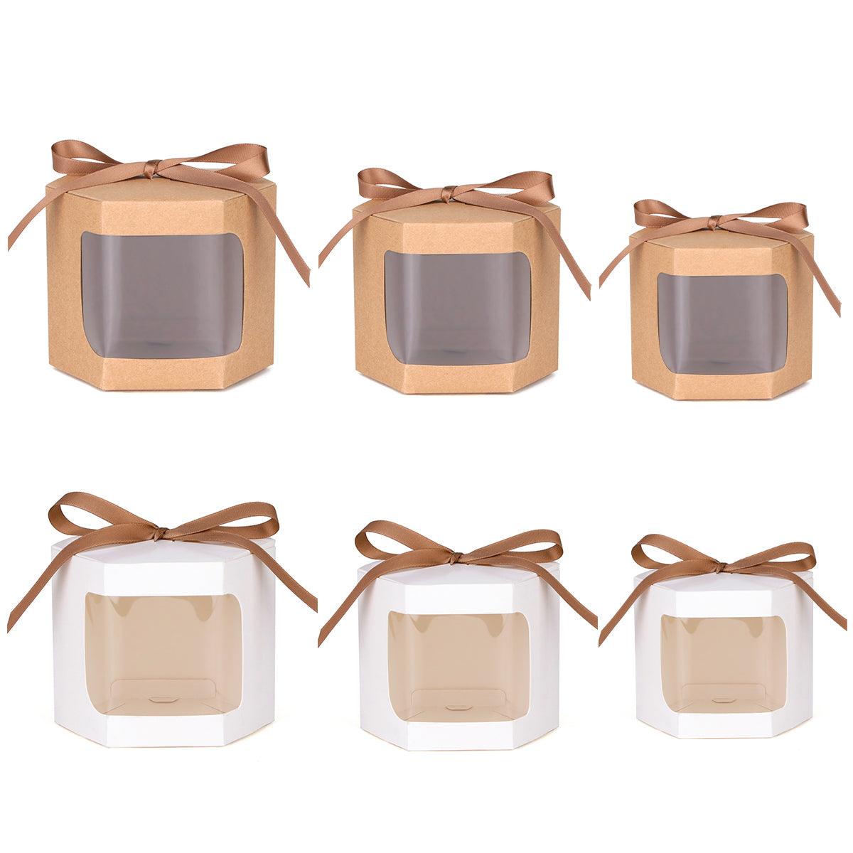 20PCS Small Gift Box Candy Storage Box Party Favor Treat Packaging Recyclable - Kraft-L