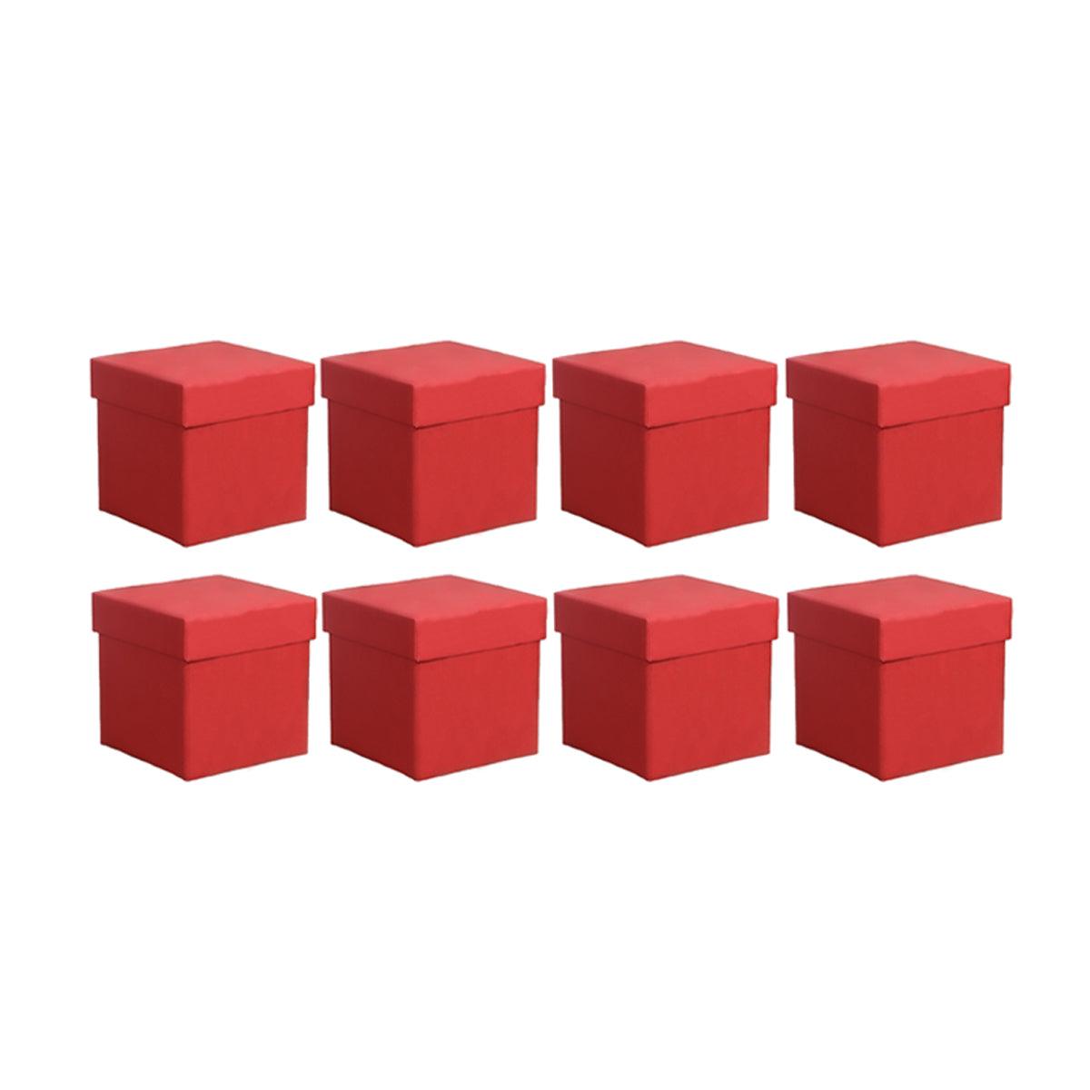 Square Gift Boxes 8pcs Empty Packaging Boxes for Favour Party Wedding Storage - Black-20x16.5cm