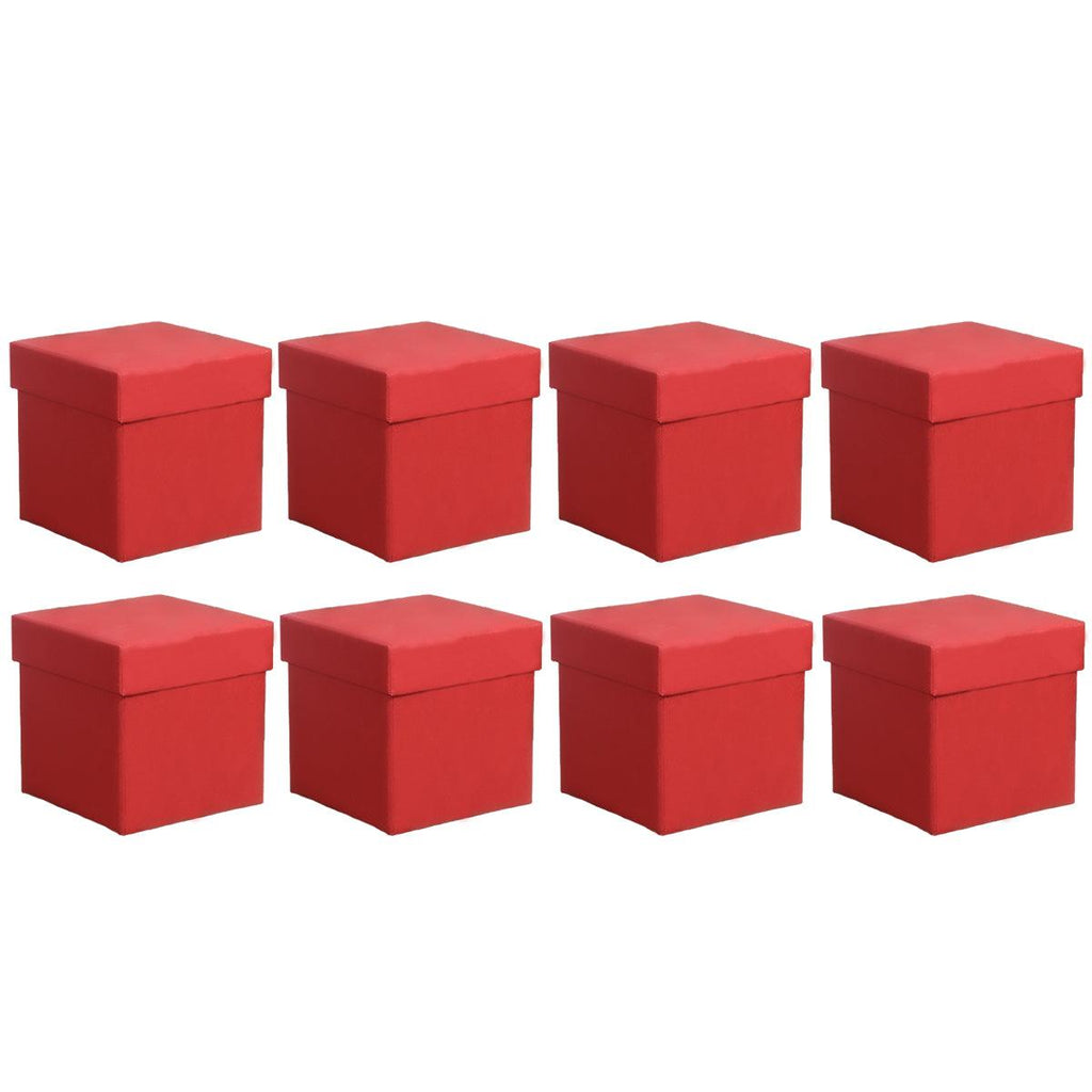 Square Gift Boxes 8pcs Empty Packaging Boxes for Favour Party Wedding Storage - Black-20x16.5cm