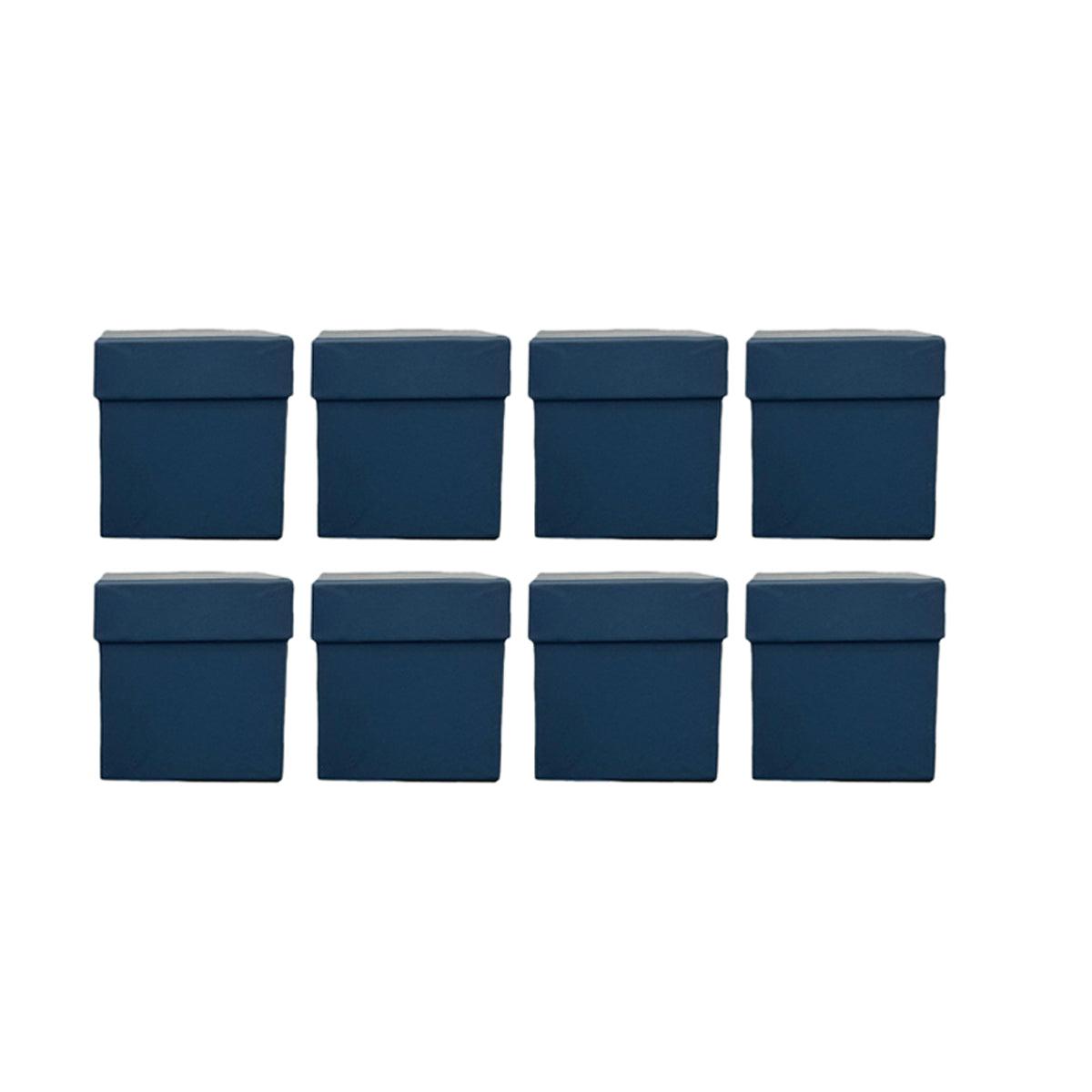 Square Gift Boxes 8pcs Empty Packaging Boxes for Favour Party Wedding Storage - Black-20x16.5cm