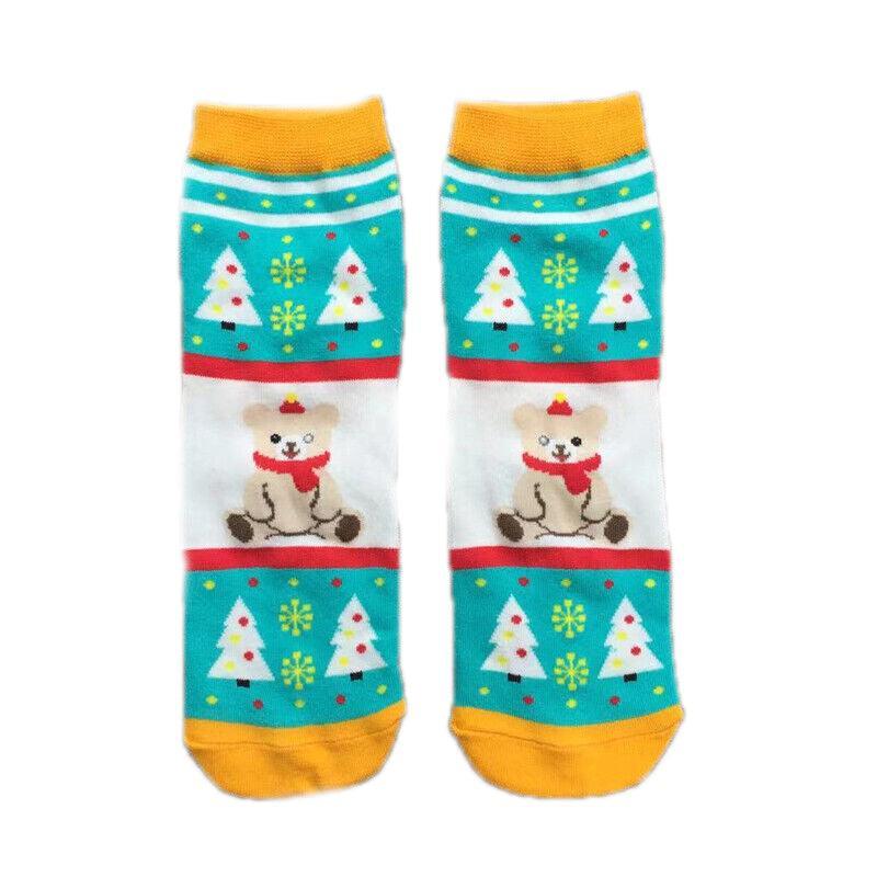 Christmas Socks Santa Reindeer Snowman Pattern Xmas Party Gift Stockings - Deer