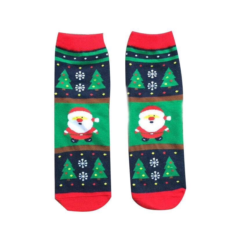 Christmas Socks Santa Reindeer Snowman Pattern Xmas Party Gift Stockings - Deer