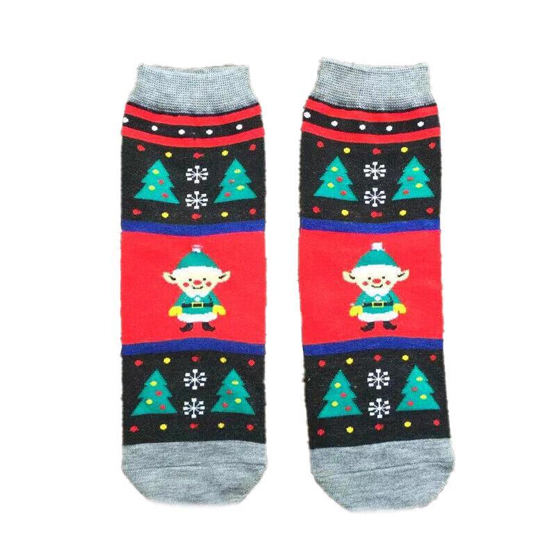 Christmas Socks Santa Reindeer Snowman Pattern Xmas Party Gift Stockings - Santa