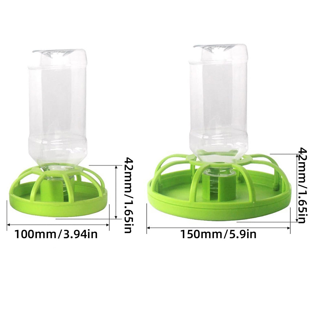 Reptile Water Bowl with Bottle for Lizard Gecko Snake Inverted Bottle Dispenser - Purple Platform L