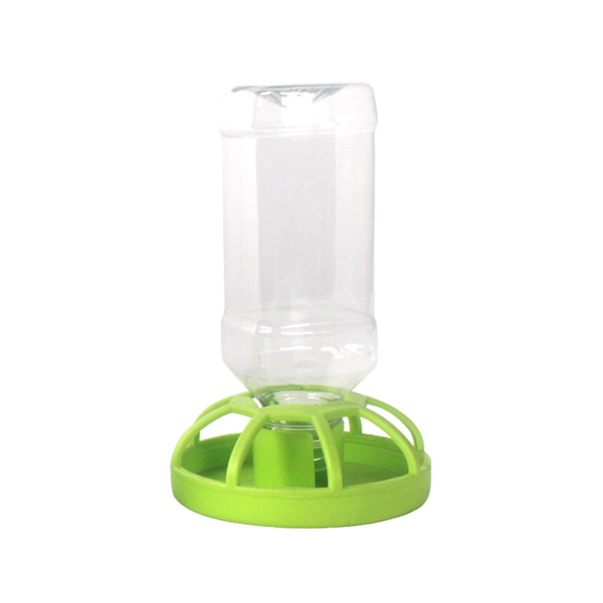 Reptile Water Bowl with Bottle for Lizard Gecko Snake Inverted Bottle Dispenser - Purple Platform L