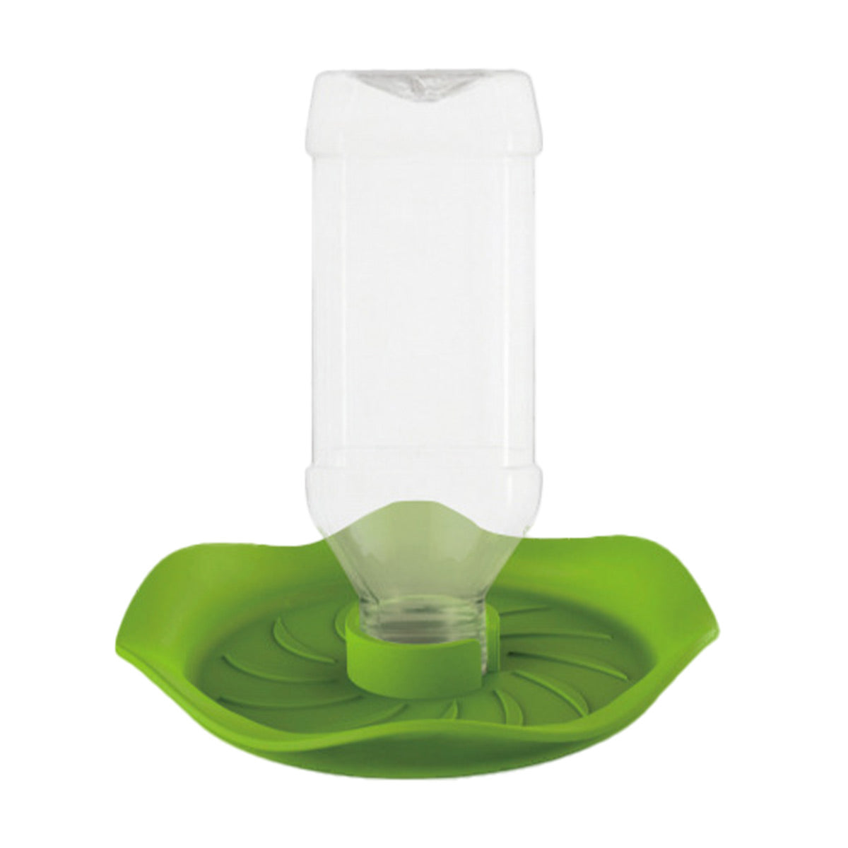 Reptile Water Bowl with Bottle for Lizard Gecko Snake Inverted Bottle Dispenser - Purple Platform S