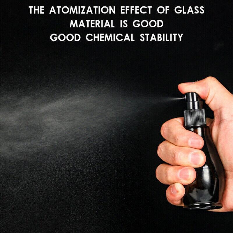 30-100Ml Amber Glass Essential Oil Spray Roller Bottles Mist Sprayer Containers - 100 ML 5PCS