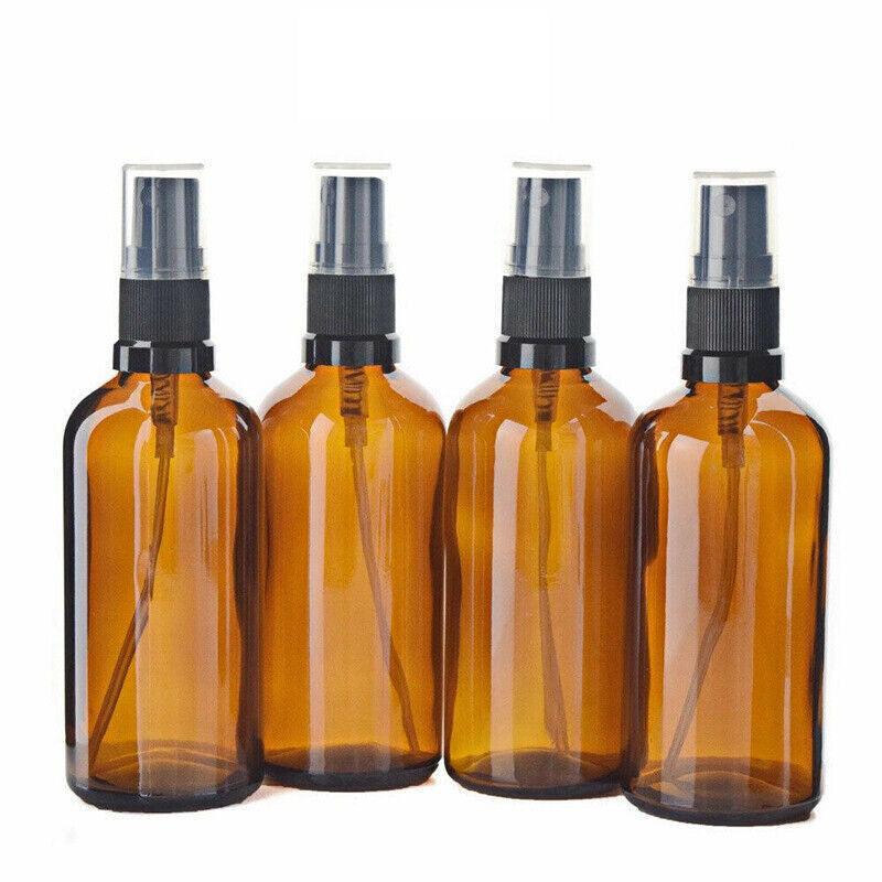 30-100Ml Amber Glass Essential Oil Spray Roller Bottles Mist Sprayer Containers - 30 ML 10PCS