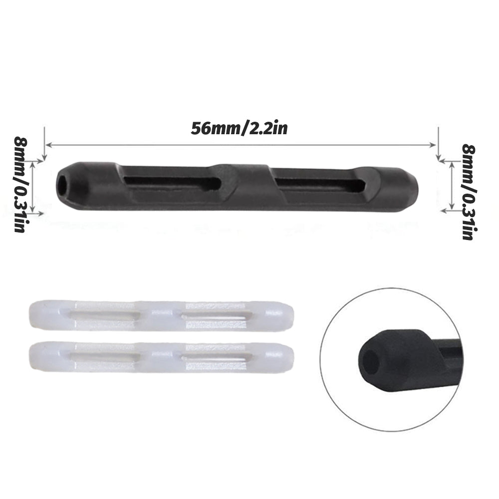 Silicone Eyeglasses Temple Hook Anti Slip Ear Grip Tips Holder for Glasses Spectacles - Transparent 2pairs