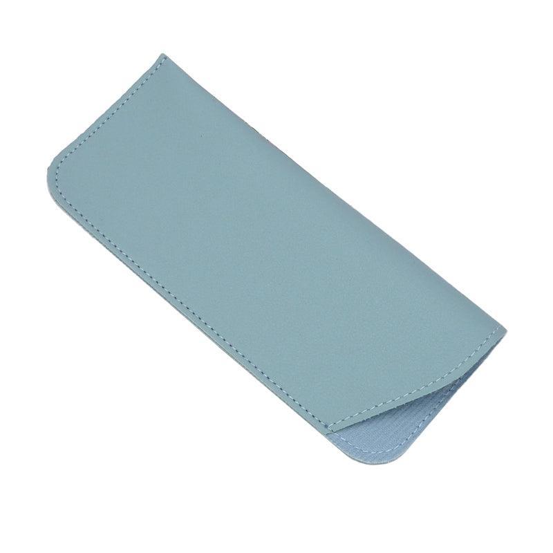 Pu Leather Eyeglass Sunglasses Reading Glasses Case Soft Pouch Bag Pocket - Black