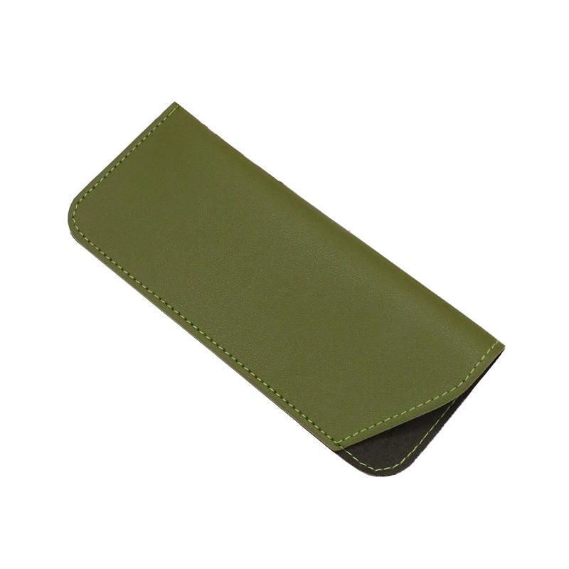 Pu Leather Eyeglass Sunglasses Reading Glasses Case Soft Pouch Bag Pocket - Black