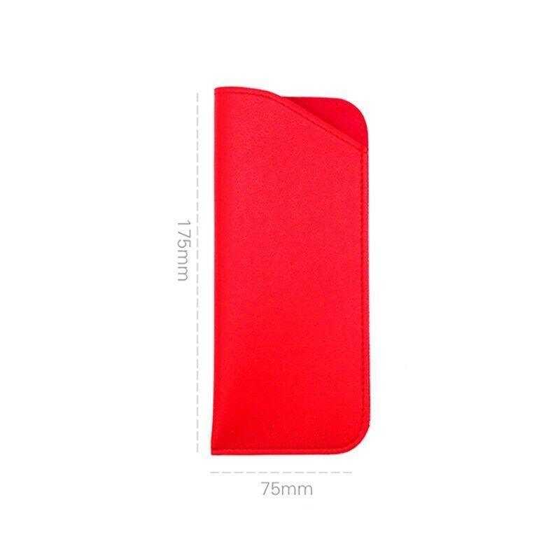 Pu Leather Eyeglass Sunglasses Reading Glasses Case Soft Pouch Bag Pocket - Pink