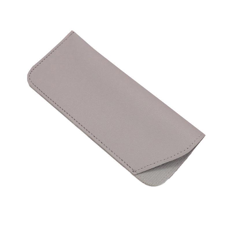 Pu Leather Eyeglass Sunglasses Reading Glasses Case Soft Pouch Bag Pocket - White