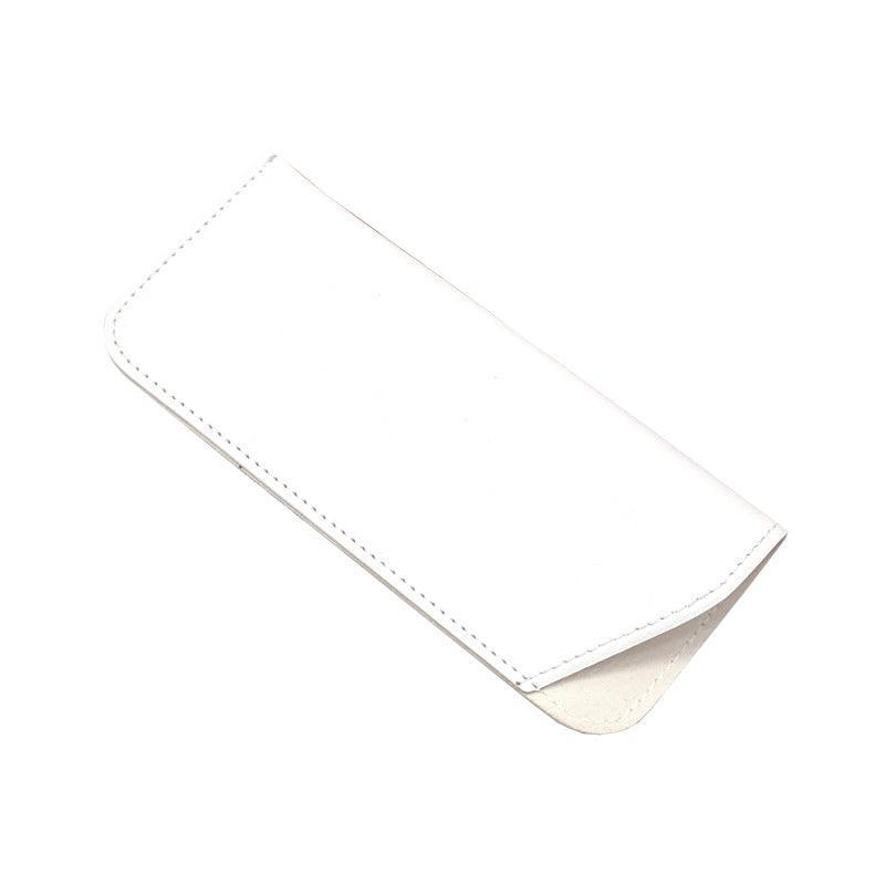 Pu Leather Eyeglass Sunglasses Reading Glasses Case Soft Pouch Bag Pocket - White