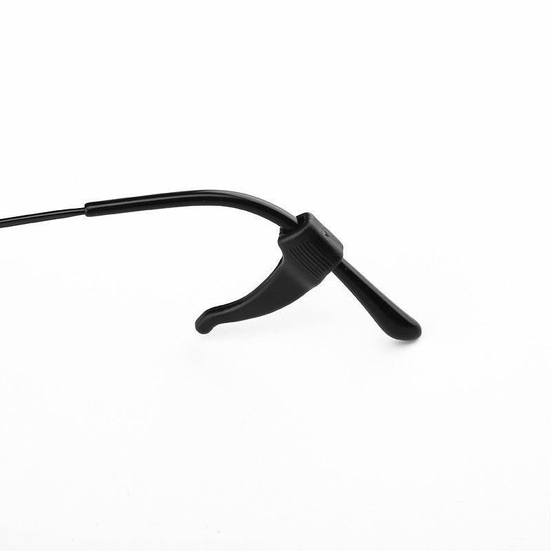 Silicone Glasses Ear Hooks Anti Slip Grip Spectacle Holder Sports Temple Tips - Black