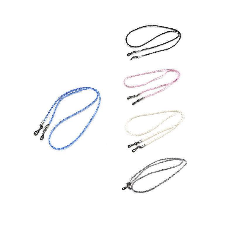 PU Sunglasses Reading Glasses Spectacles Eyeglass Holder Strap Chain - Black