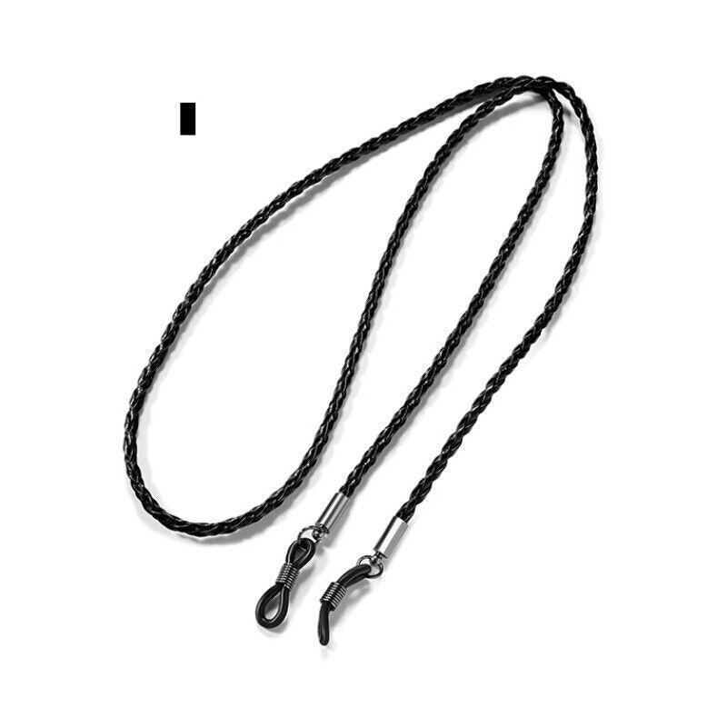 PU Sunglasses Reading Glasses Spectacles Eyeglass Holder Strap Chain - Grey