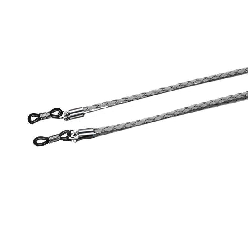 PU Sunglasses Reading Glasses Spectacles Eyeglass Holder Strap Chain - Grey