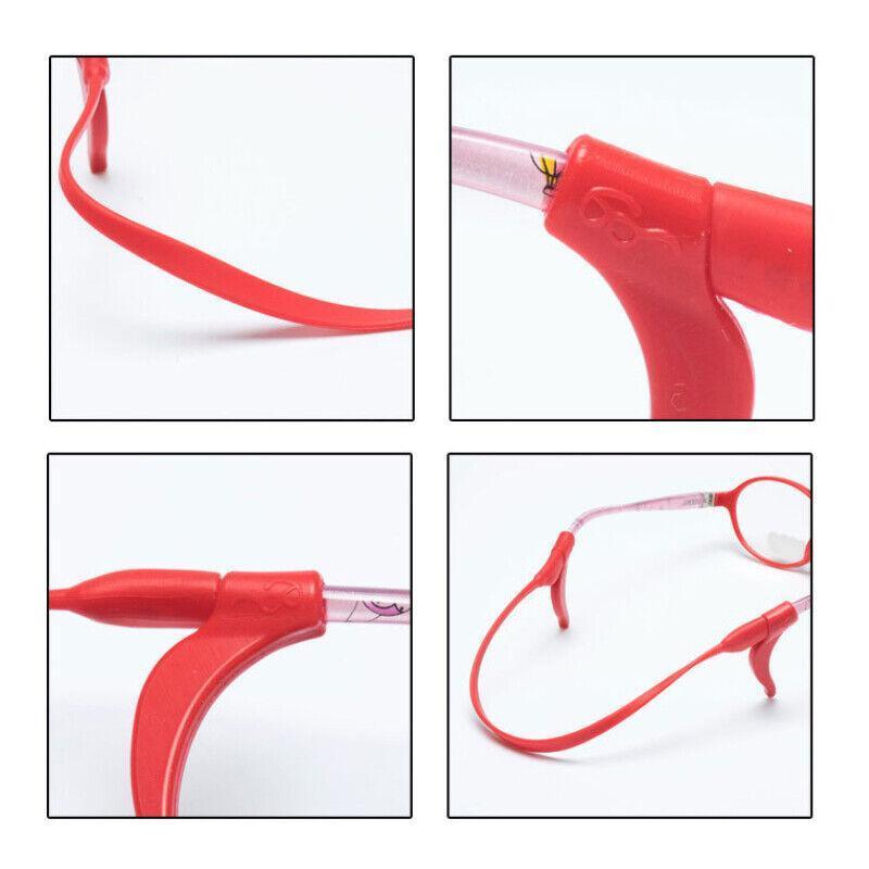 Silicone Glasses Strap and Ear Grip Set Eyeglasses Holder Cord with Hooks 20cm - Green