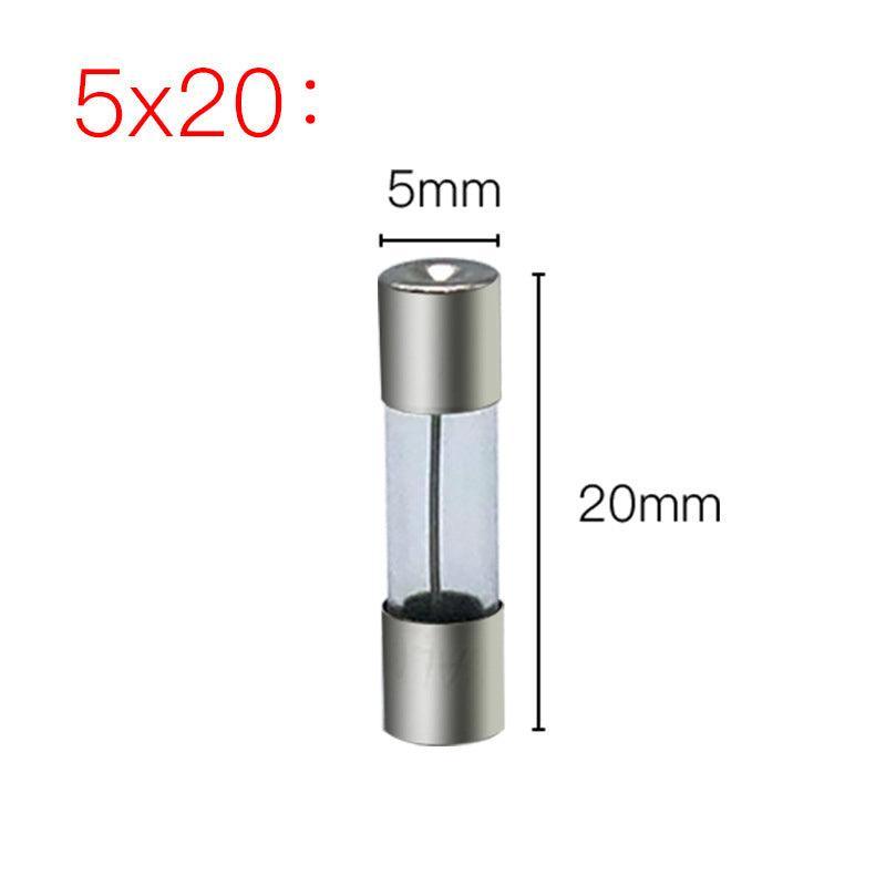 20Pcs M205 Glass Fuse 5Mm X 20Mm Slow Blow 250V / Select From 0.5A To 10A  Amp - 20PCS F3A