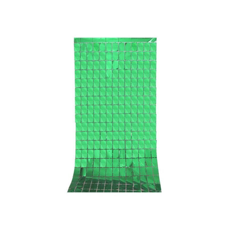 Rectangle Tinsel Curtain Shimmer Wall Backdrop 2M Length Party Decoration Sequin - Blue