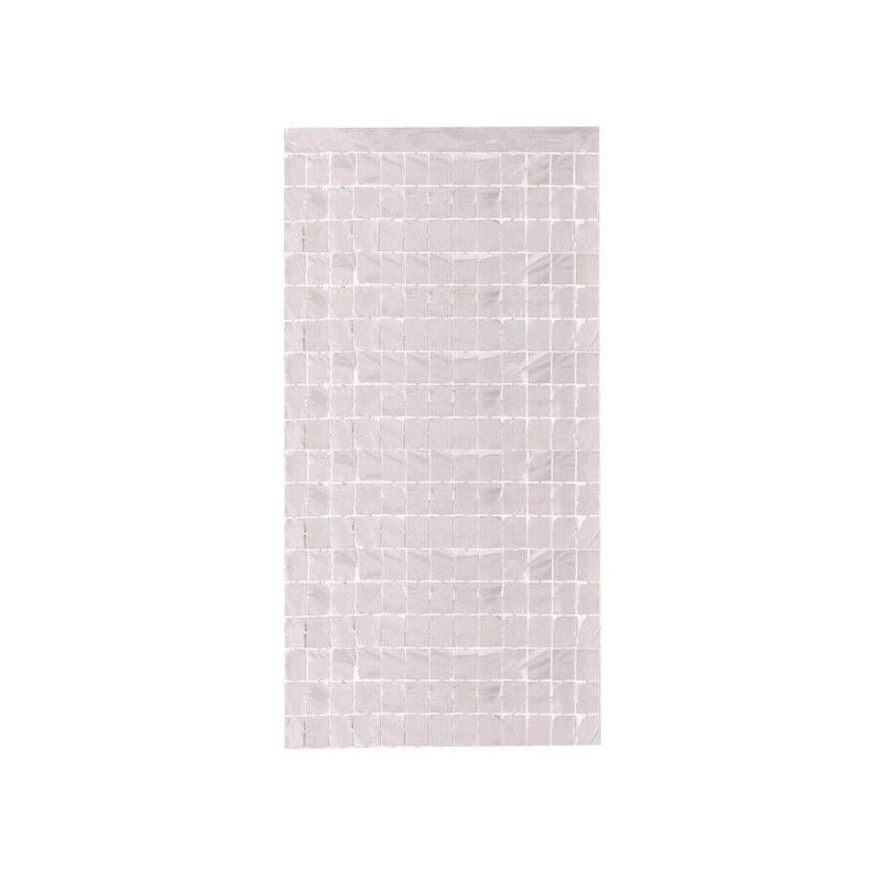 Rectangle Tinsel Curtain Shimmer Wall Backdrop 2M Length Party Decoration Sequin - Light Blue