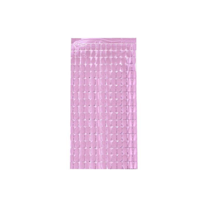 Rectangle Tinsel Curtain Shimmer Wall Backdrop 2M Length Party Decoration Sequin - Light Blue