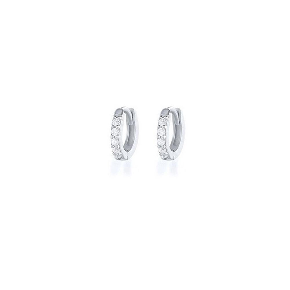 7sizes Hoop Earring Silver Zirconia Ear Huggie Hoop Cartilage Piercing Jewellery - Gold-10mm