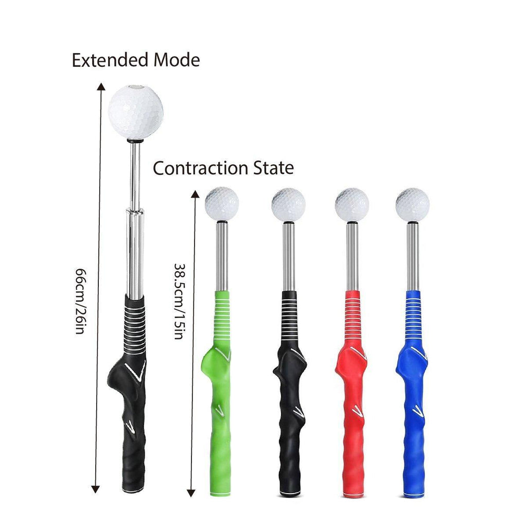 Golf Swing Training Aid Telescopic Impact Sound Stick Exercise Tool for Practice - Blue