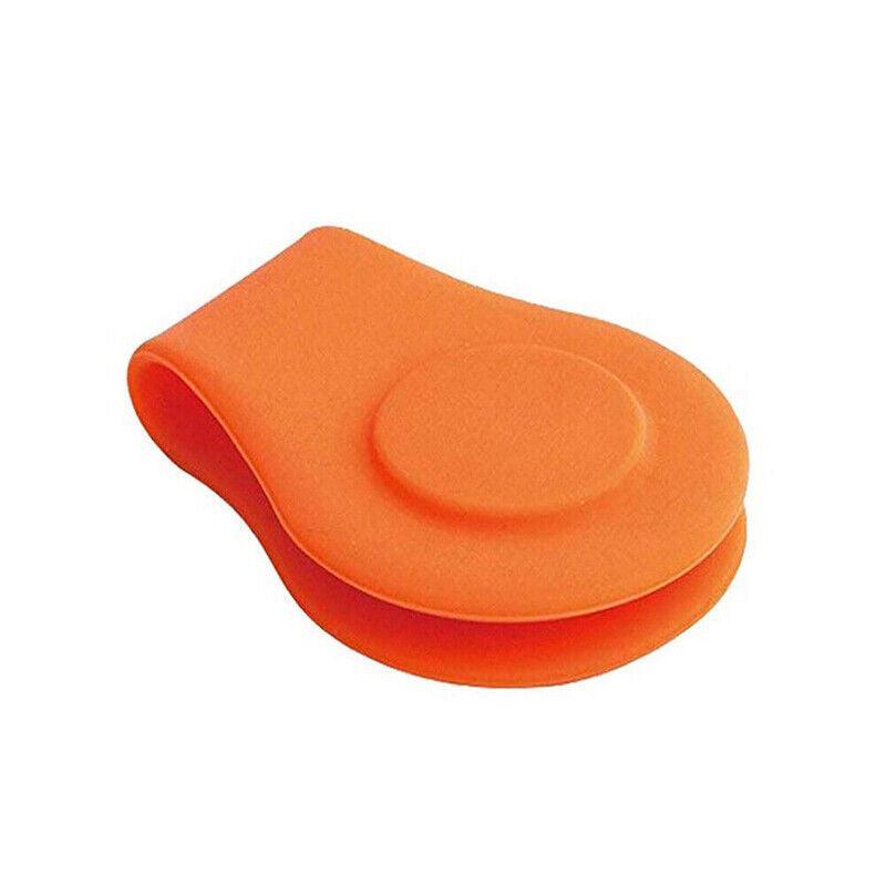 1Pc Silicone Golf Hat Clip Ball Marker Holder with Secure Attachment Design - Black