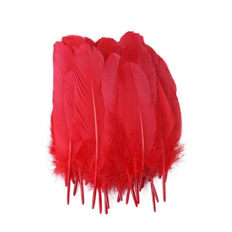 50X Craft Feathers Goose Feather Diy Art Party Decoration Wedding Dream Catcher - Green