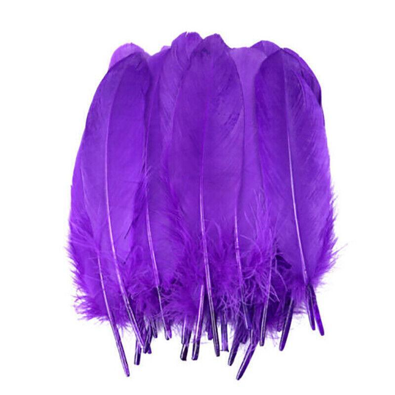 50X Craft Feathers Goose Feather Diy Art Party Decoration Wedding Dream Catcher - Pink