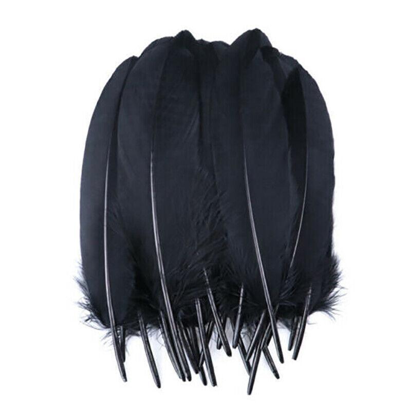 50X Craft Feathers Goose Feather Diy Art Party Decoration Wedding Dream Catcher - Purple