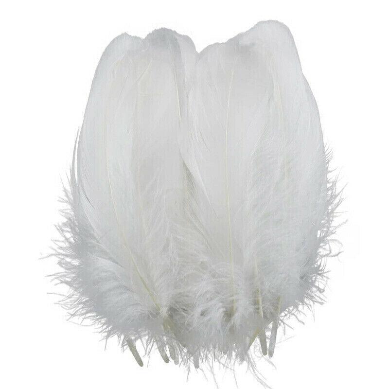 50X Craft Feathers Goose Feather Diy Art Party Decoration Wedding Dream Catcher - Red