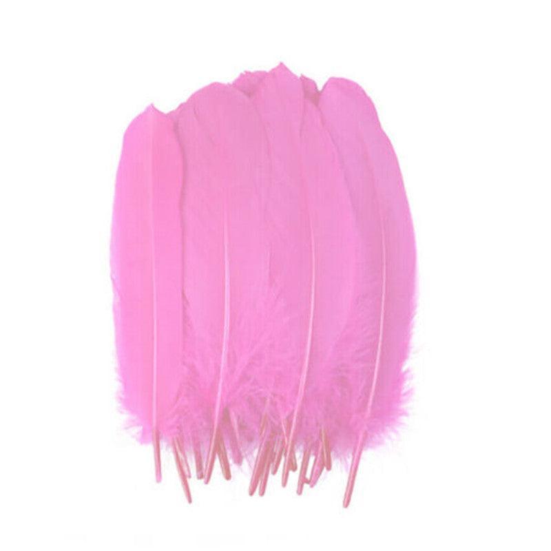50X Craft Feathers Goose Feather Diy Art Party Decoration Wedding Dream Catcher - White