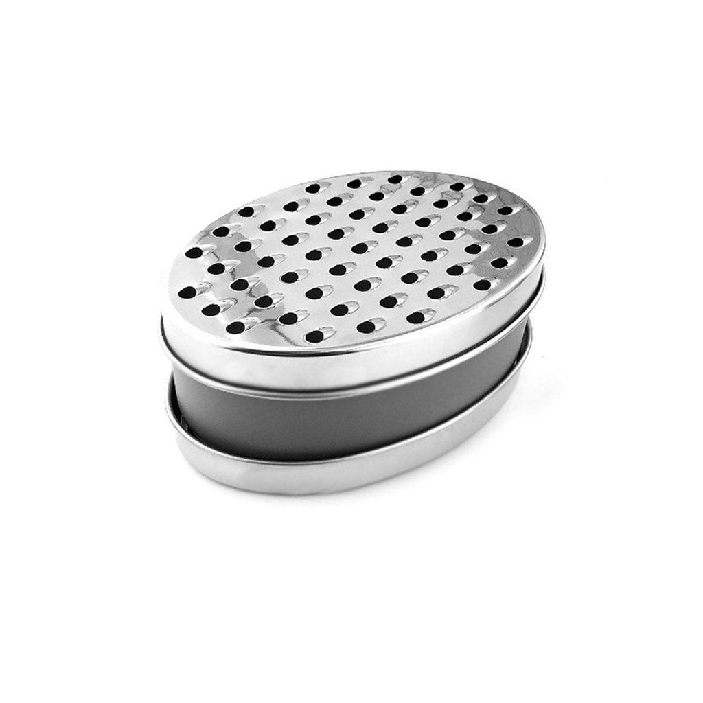 Stainless Steel Kitchen Cheese Grater with Container Storing Fruits Cheese Box - Pink