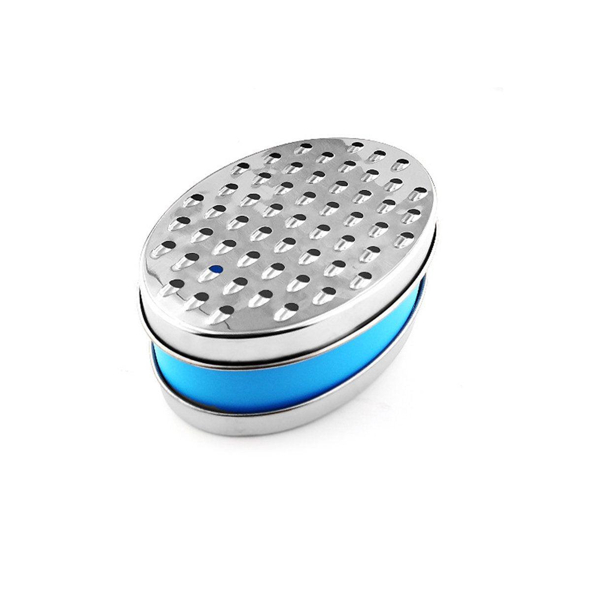 Stainless Steel Kitchen Cheese Grater with Container Storing Fruits Cheese Box - Pink