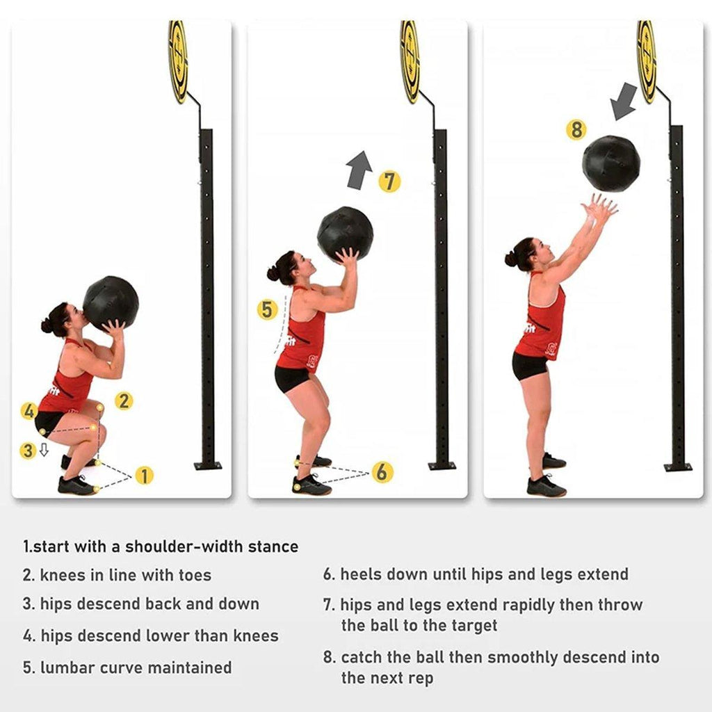 Non-Elastic Soft Squat Wall Ball for Solid Gravity and Balance Training Workouts - 1kg