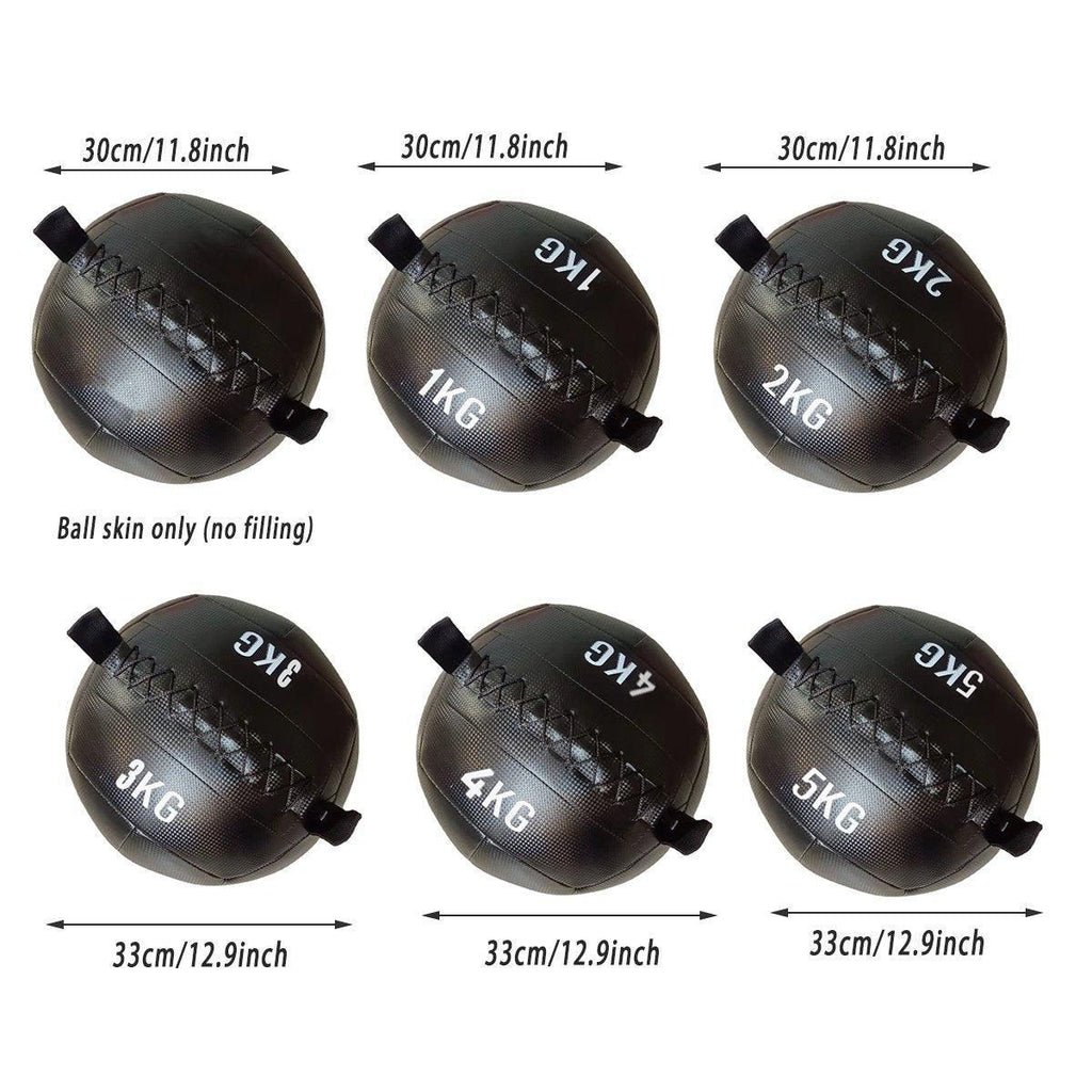 Non-Elastic Soft Squat Wall Ball for Solid Gravity and Balance Training Workouts - 2kg