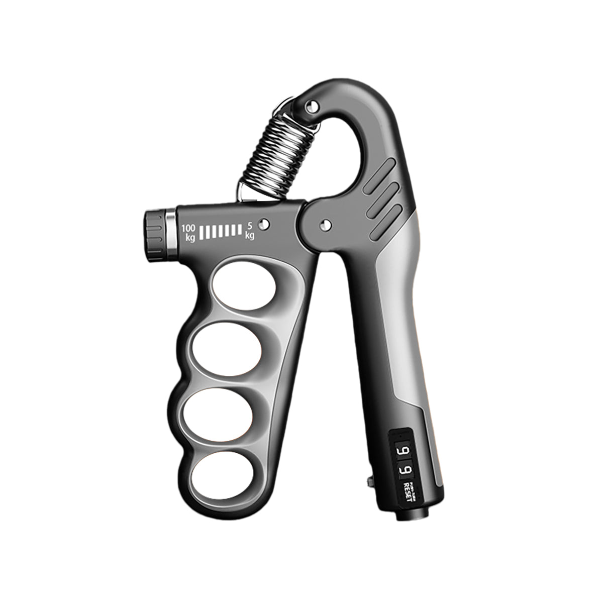 Adjustable Hand Grip Strengthener with Counter Forearm Finger Exerciser Trainer - Orange