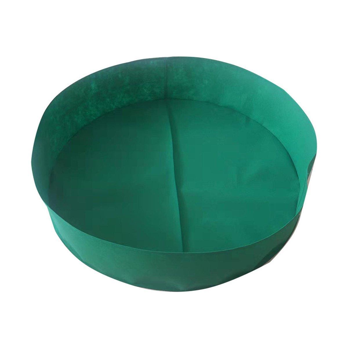 5x Felt Planting Bag Round Vegetable Garden Flower Seedling Grow Bags for Plants - Black-50*20cm