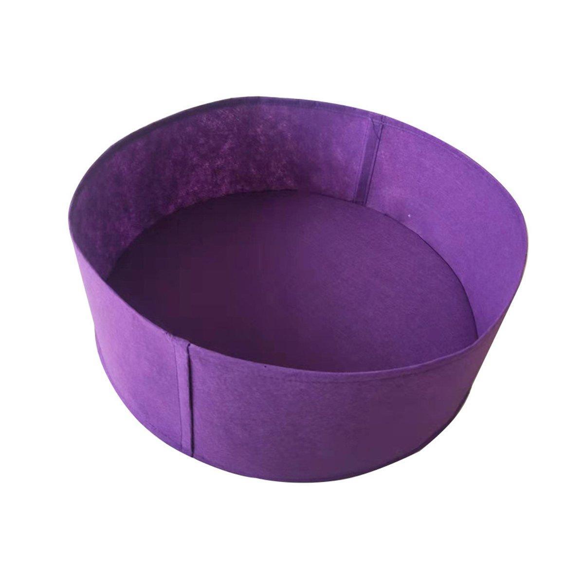 5x Felt Planting Bag Round Vegetable Garden Flower Seedling Grow Bags for Plants - Green-70*30cm