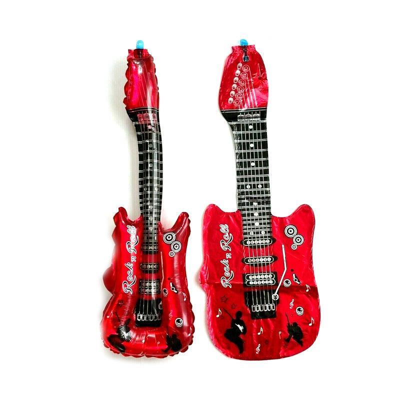 Guitar Foil Balloon Air Fill Rock and Roll Music Party Wedding Birthday Decoration - Gold