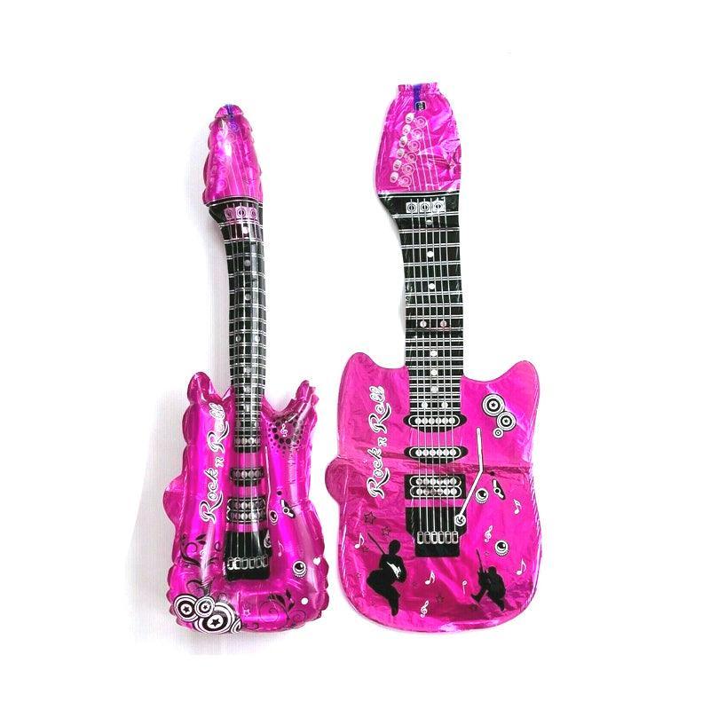 Guitar Foil Balloon Air Fill Rock and Roll Music Party Wedding Birthday Decoration - Gold